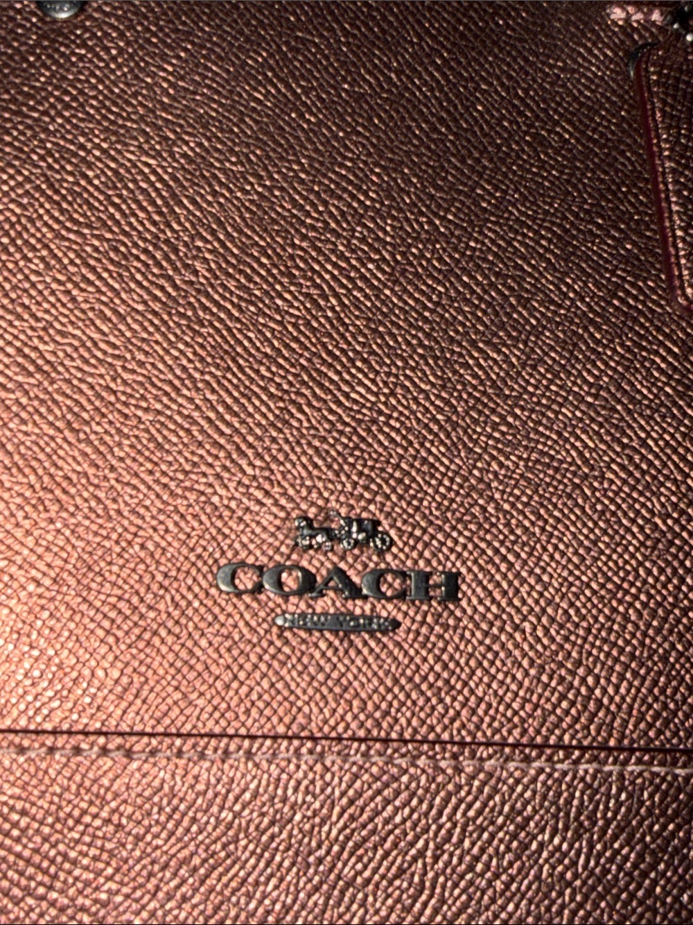 Coach Metallic Rose Dome Satchel in Copper - Picture 5 of 12